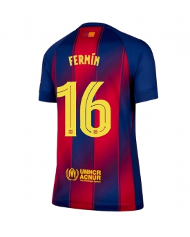 Barcelona Fermin Lopez #16 Maglia Gara Casa Repliche 2025-26 Donna Maniche Corte